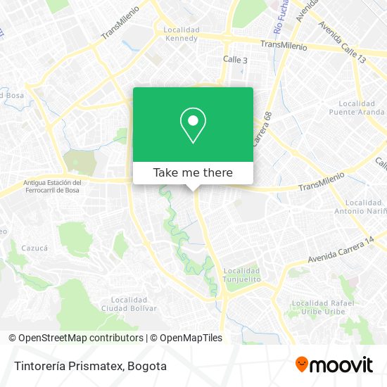 Mapa de Tintorería Prismatex