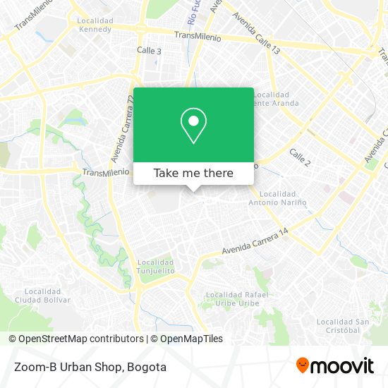 Zoom-B Urban Shop map