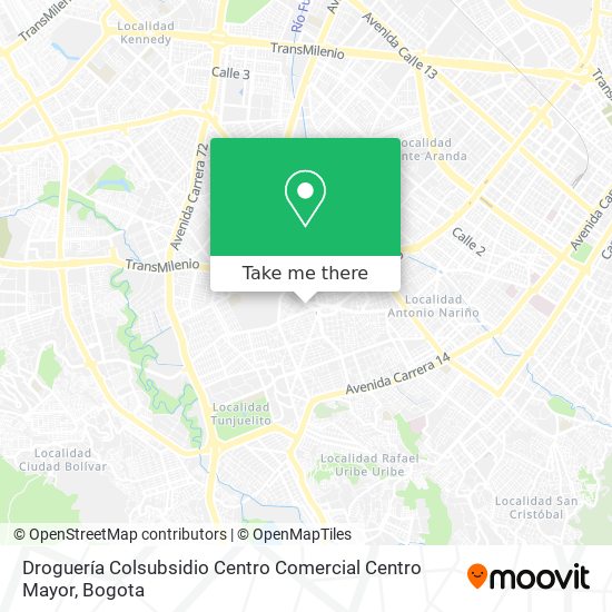 Droguería Colsubsidio Centro Comercial Centro Mayor map