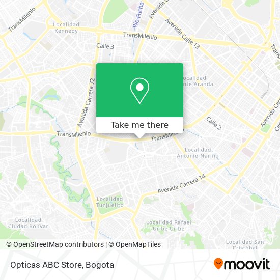 Opticas ABC Store map