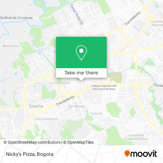 Nicky's Pizza map