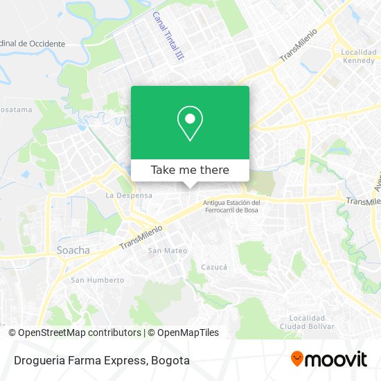 Mapa de Drogueria Farma Express