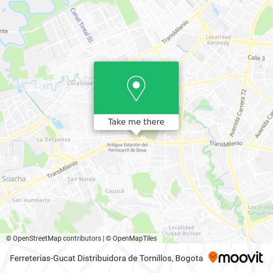 Ferreterias-Gucat Distribuidora de Tornillos map