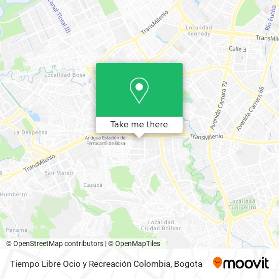 Tiempo Libre Ocio y Recreación Colombia map