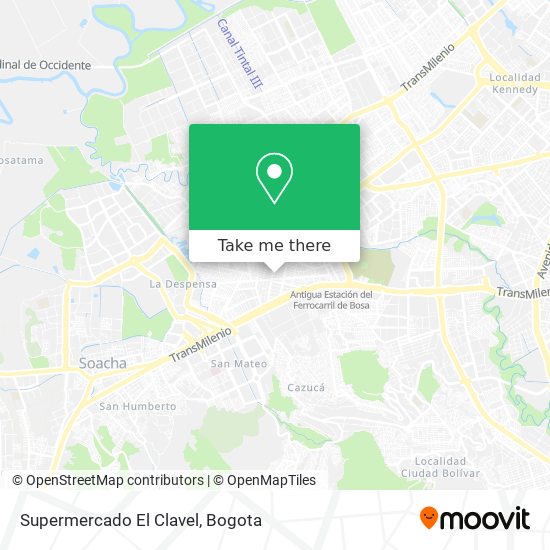 Mapa de Supermercado El Clavel