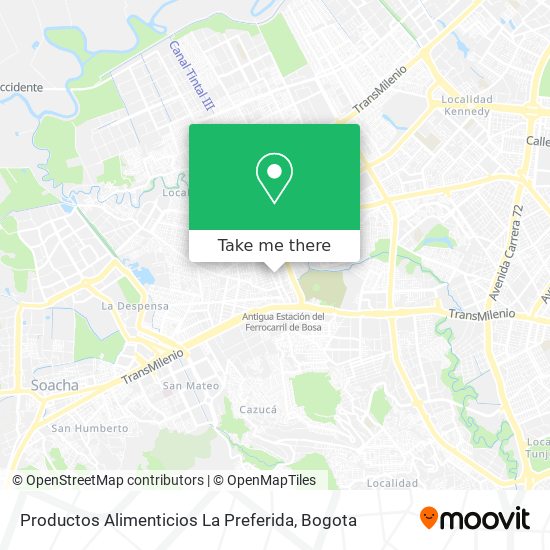 Productos Alimenticios La Preferida map