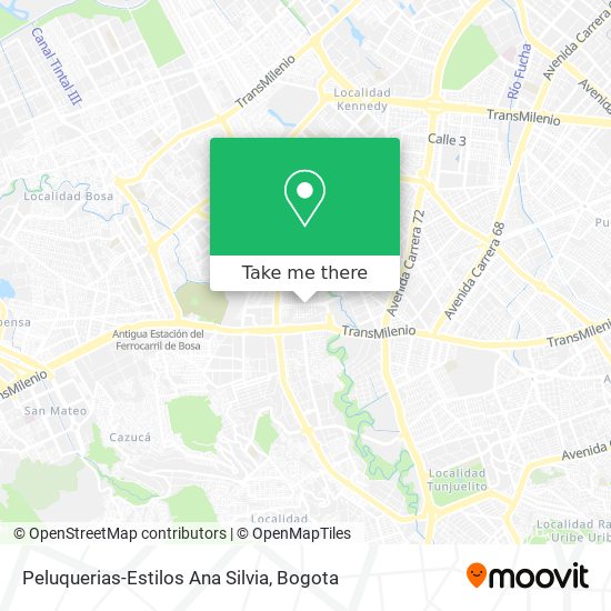 Mapa de Peluquerias-Estilos Ana Silvia