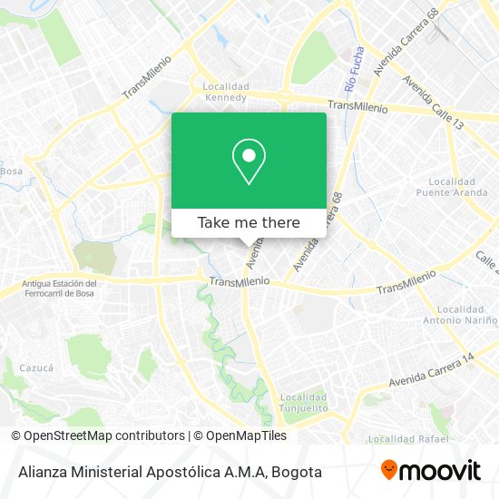 Alianza Ministerial Apostólica A.M.A map