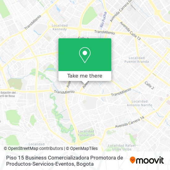 Piso 15 Business Comercializadora Promotora de Productos-Servicios-Eventos map