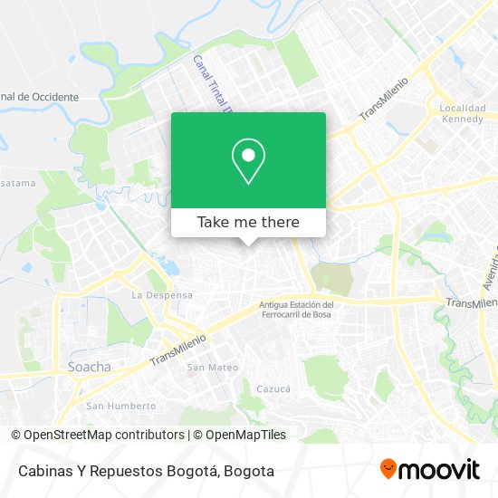 Cabinas Y Repuestos Bogotá map