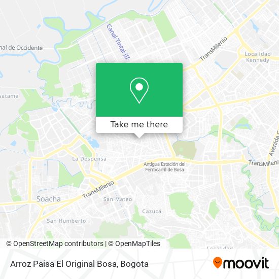 Arroz Paisa El Original Bosa map