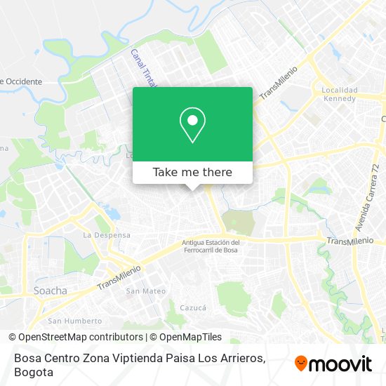 Bosa Centro Zona Viptienda Paisa Los Arrieros map