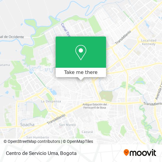 Centro de Servicio Uma map