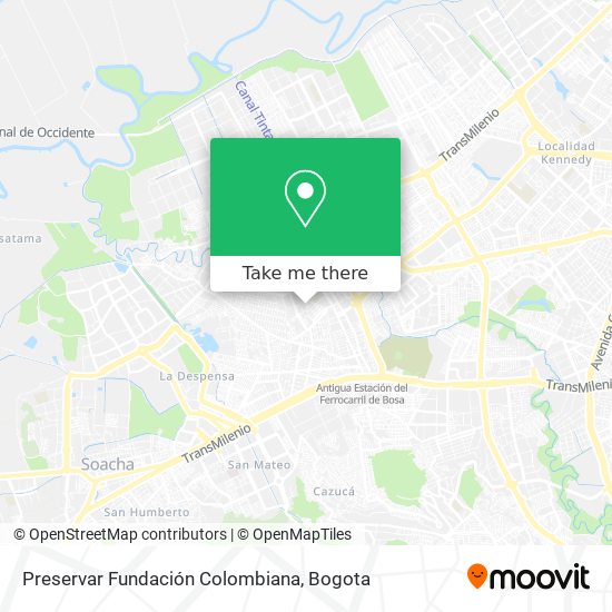 Preservar Fundación Colombiana map