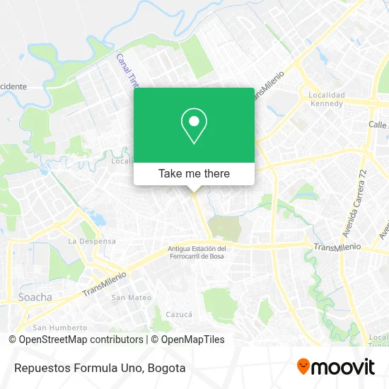 Repuestos Formula Uno map
