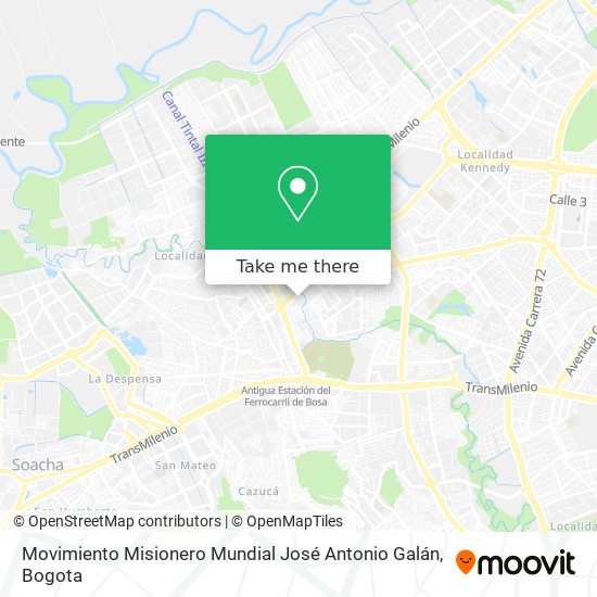Movimiento Misionero Mundial José Antonio Galán map