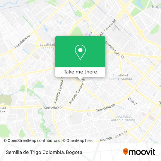 Mapa de Semilla de Trigo Colombia