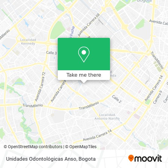 Unidades Odontológicas Anso map