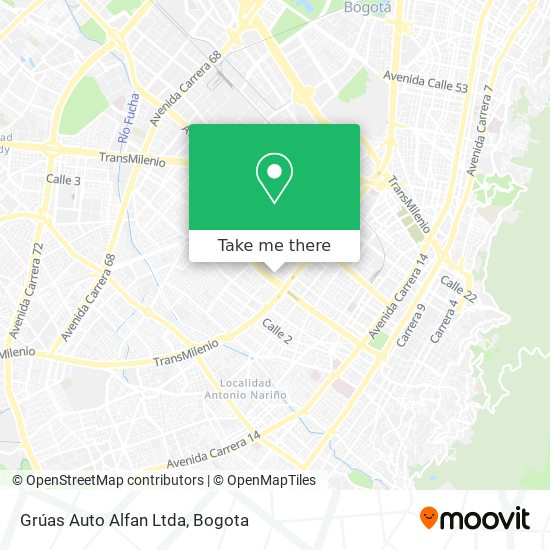 Grúas Auto Alfan Ltda map