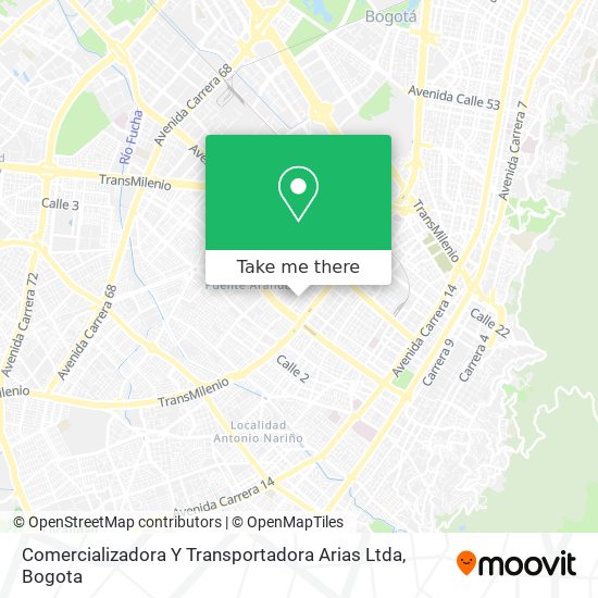 Comercializadora Y Transportadora Arias Ltda map