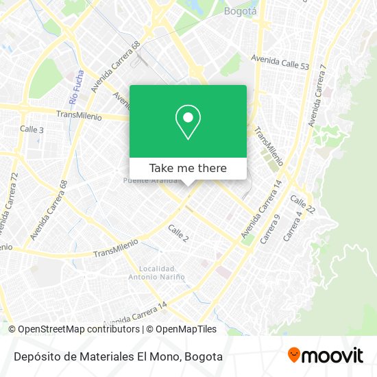 Depósito de Materiales El Mono map