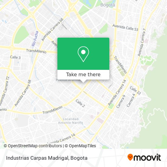 Industrias Carpas Madrigal map
