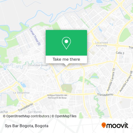 Sys Bar Bogota map