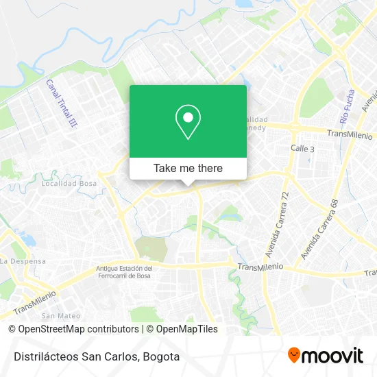 Mapa de Distrilácteos San Carlos