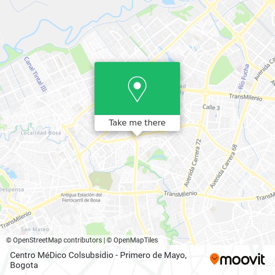 Centro MéDico Colsubsidio - Primero de Mayo map