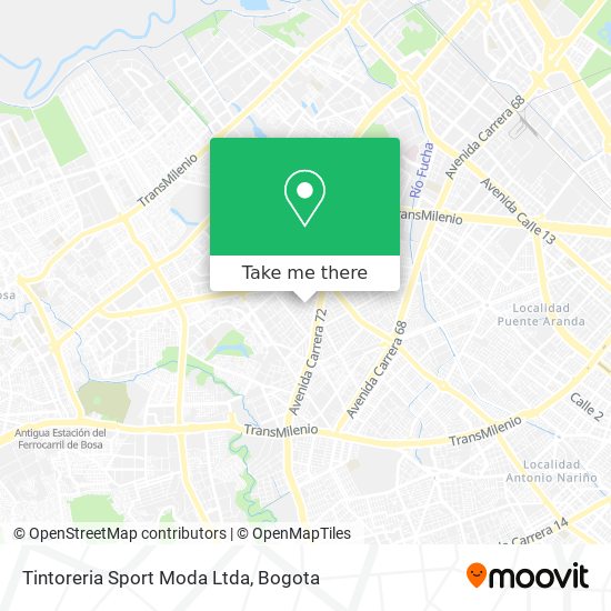 Mapa de Tintoreria Sport Moda Ltda