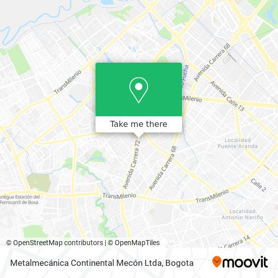 Mapa de Metalmecánica Continental Mecón Ltda