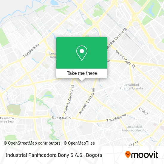 Mapa de Industrial Panificadora Bony S.A.S.