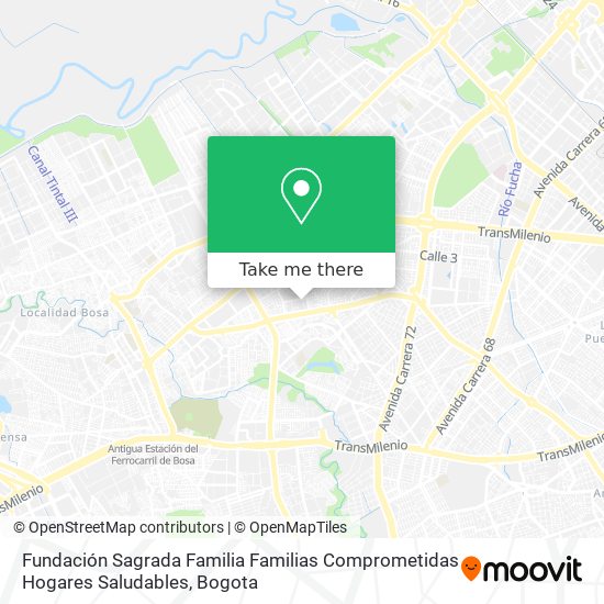 Mapa de Fundación Sagrada Familia Familias Comprometidas Hogares Saludables