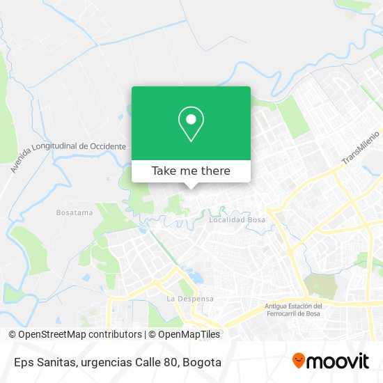 Eps Sanitas, urgencias Calle 80 map