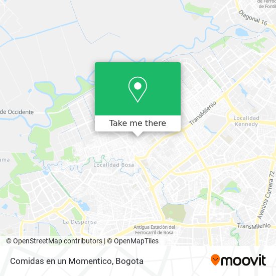 Comidas en un Momentico map