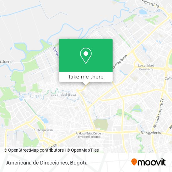 Americana de Direcciones map