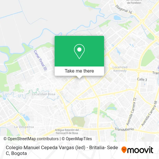 Mapa de Colegio Manuel Cepeda Vargas (Ied) - Britalia- Sede C