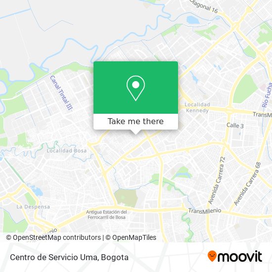 Mapa de Centro de Servicio Uma