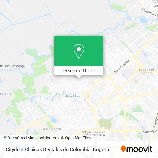Mapa de Citydent Clínicas Dentales de Colombia