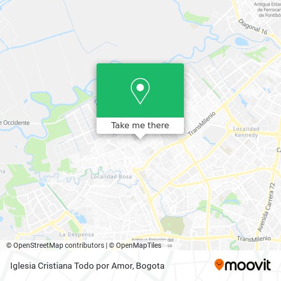 Iglesia Cristiana Todo por Amor map