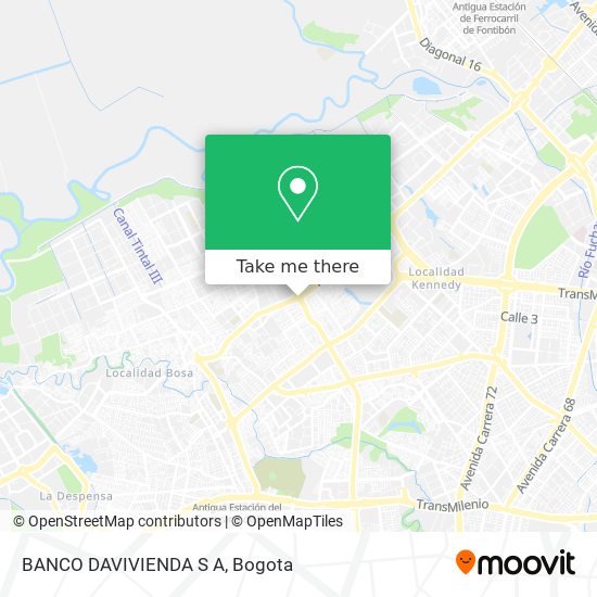 BANCO DAVIVIENDA S A map