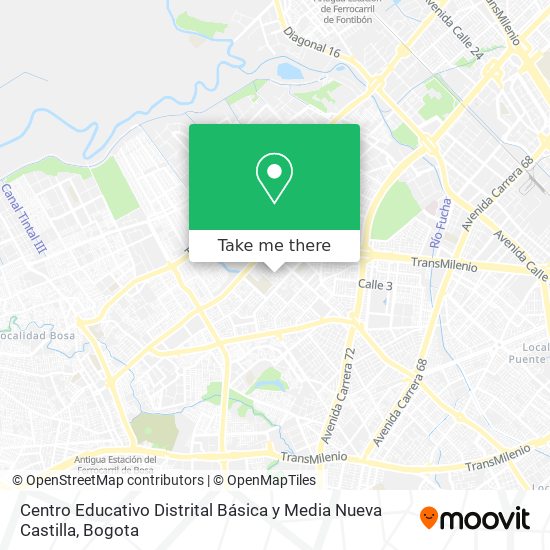 Mapa de Centro Educativo Distrital Básica y Media Nueva Castilla