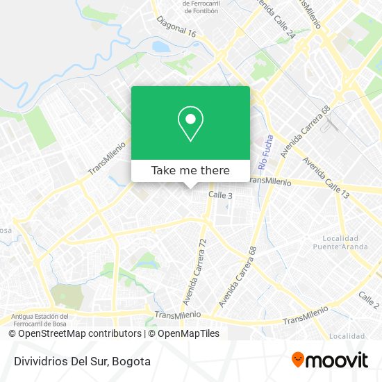 Divividrios Del Sur map