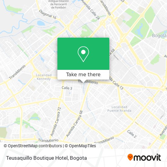Mapa de Teusaquillo Boutique Hotel