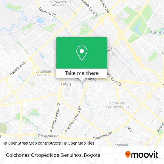 Mapa de Colchones Ortopédicos Genuinos