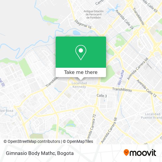 Mapa de Gimnasio Body Mathc