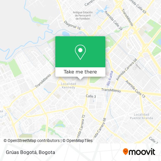 Grúas Bogotá map