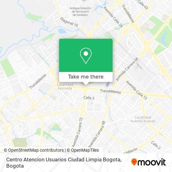 Centro Atencion Usuarios Ciudad Limpia Bogota map