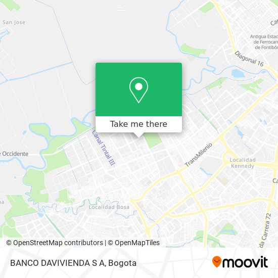 Mapa de BANCO DAVIVIENDA S A