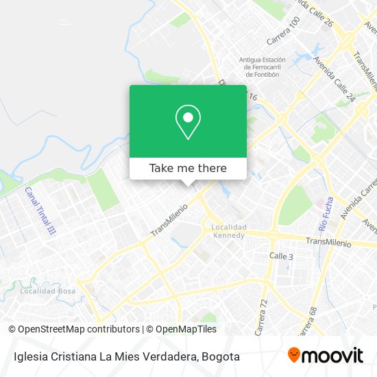 Iglesia Cristiana La Mies Verdadera map